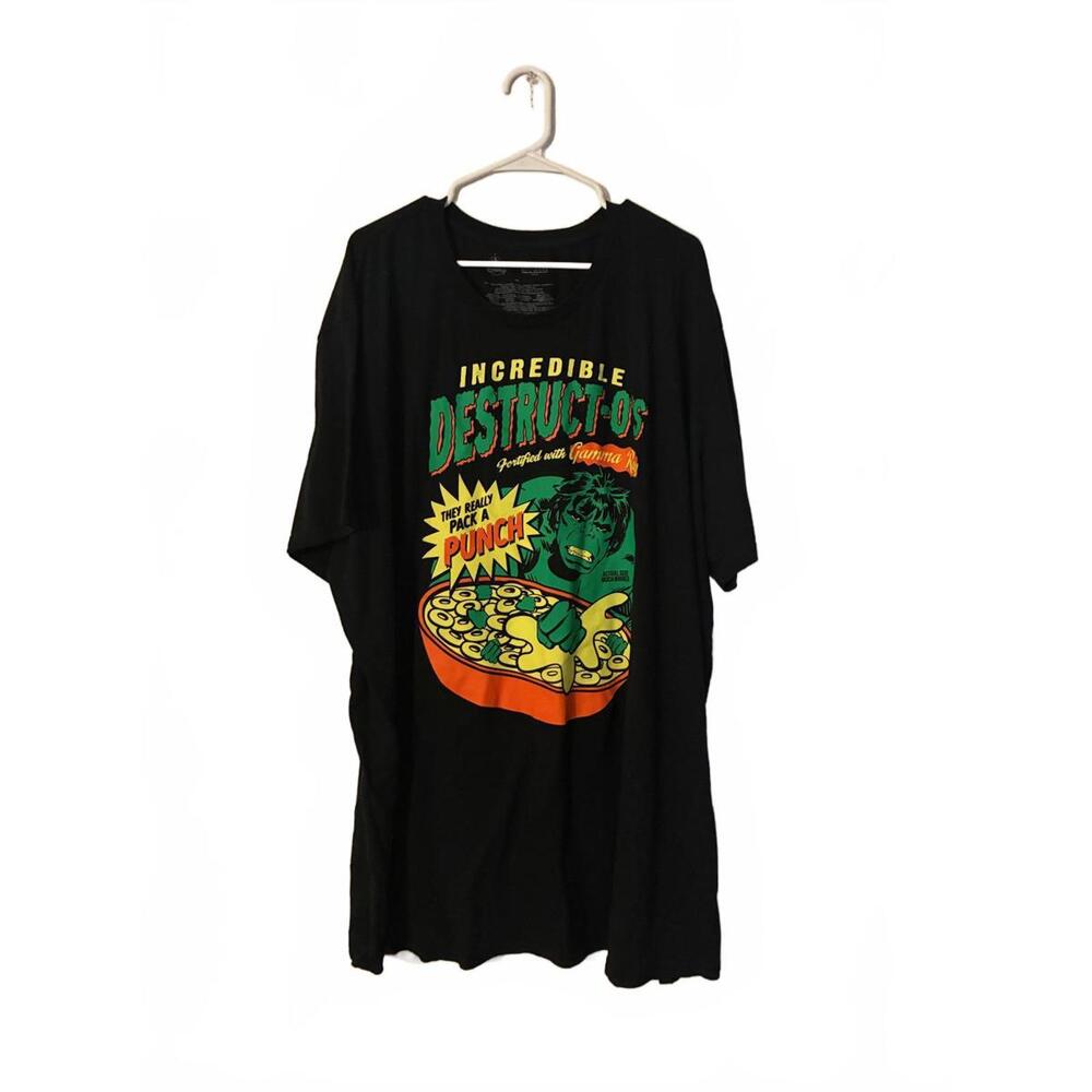 Incredible Destructos Marvel Disney Black Graphic‎ T-Shirt 4XL